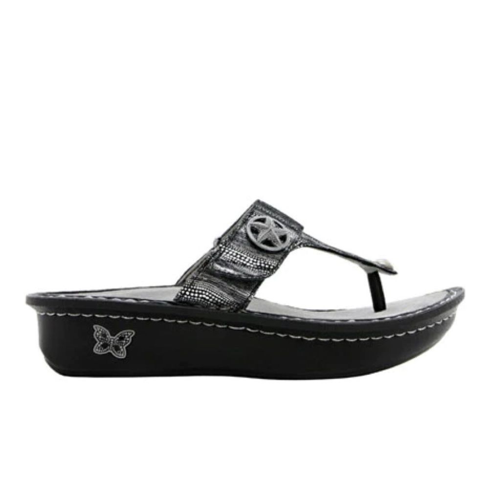ALEGRIA Carina Metallic Comfort Sandal Sz 40